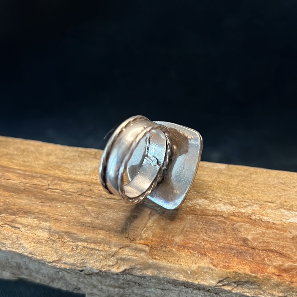 Southwest Sterling Silver Ring with Turquoise Nugget - Picture 9 of 9